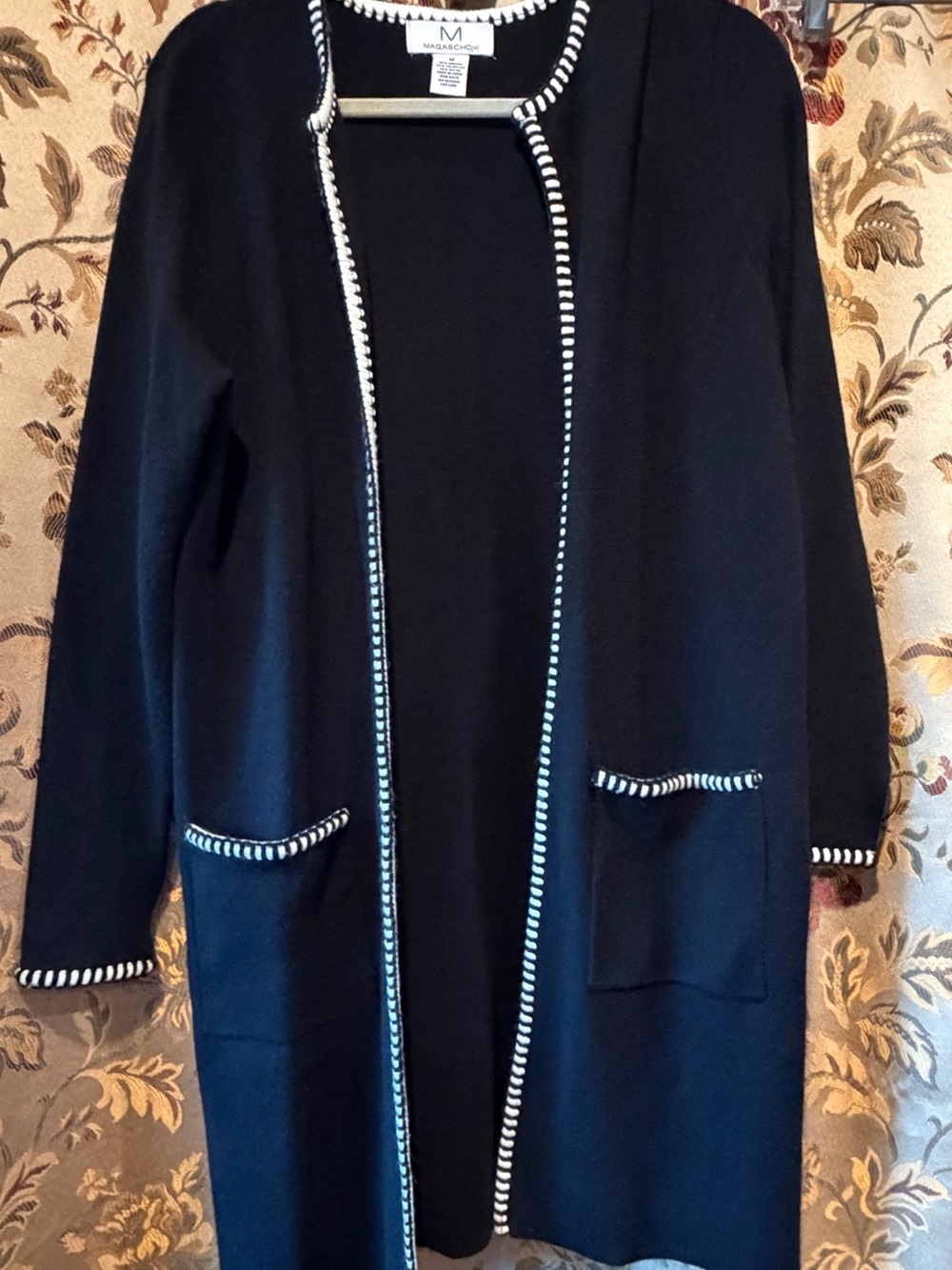 Magashoni M Black Sweater Coat Euc